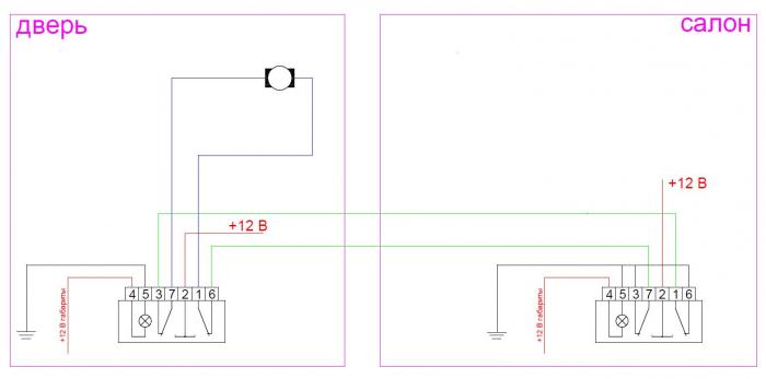 Схема подключения дополнительной кнопки стеклоподъемников на ВАЗ-2110, 2111 и 2112